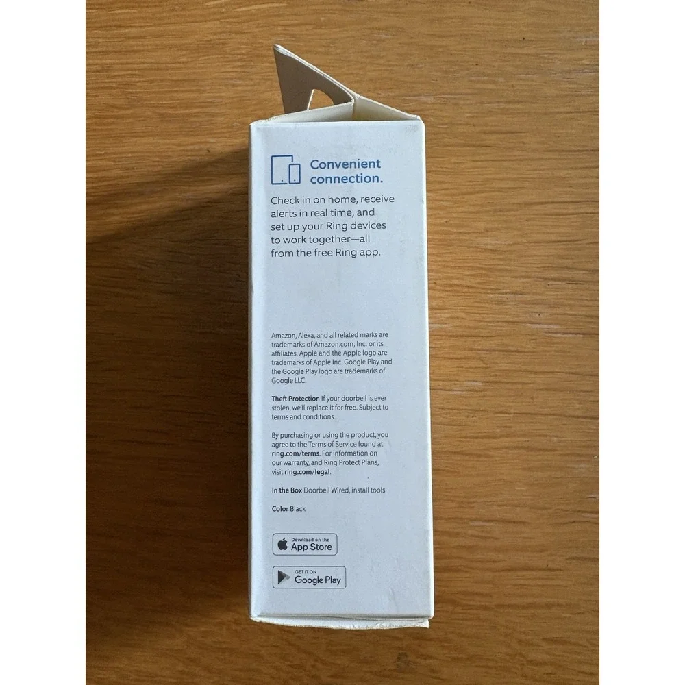 Ring Doorbell Wired - Black with Blue Accent